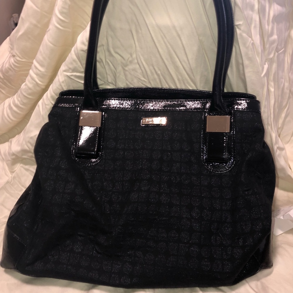 Black Metallic Kate Spade Bag
